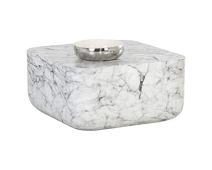 SUNPAN Strut Rounded Square Coffee Table in White 107191