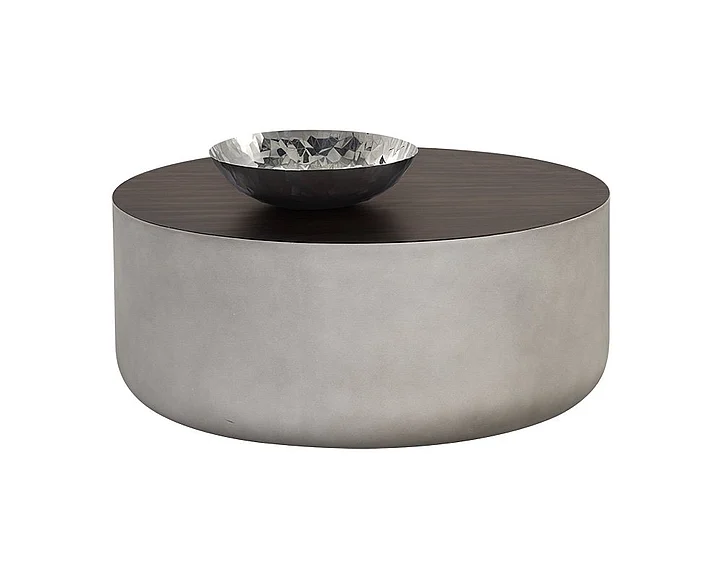 SUNPAN Solterra Diaz Coffee Table in Grey/Wood Grain Brown 107196