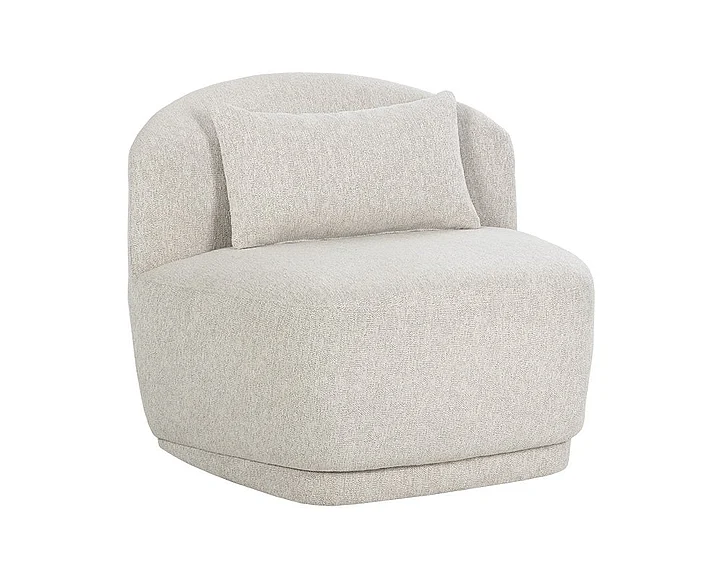 SUNPAN Soraya Swivel Armless Chair in Dove Cream 107454 CLOSEOUT PROMO