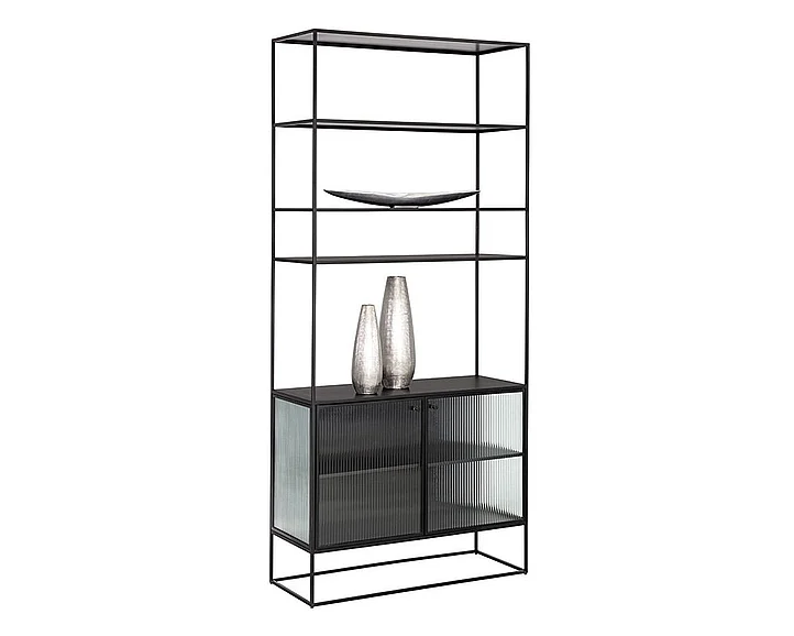 SUNPAN Parsons Bookcase in Matte Black 107473 CLOSEOUT PROMO