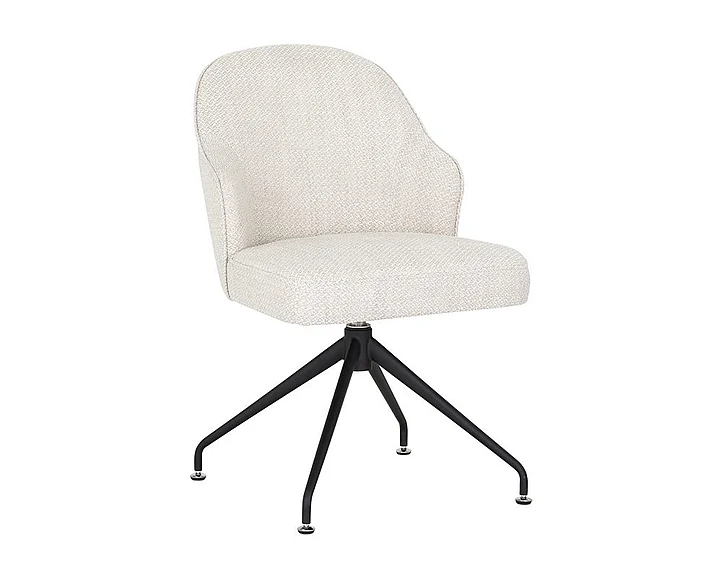 SUNPAN 5West Bretta Swivel Dining Chair in Moto Stucco/Black 107510 (Set of 2)