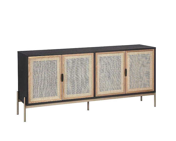 SUNPAN Artezia Avida Large Sideboard in Black/Gold 108075 CLOSEOUT PROMO