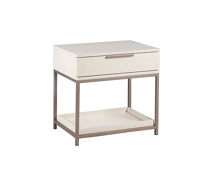 SUNPAN Rebel Nightstand in Cream/Champagne Gold 108078