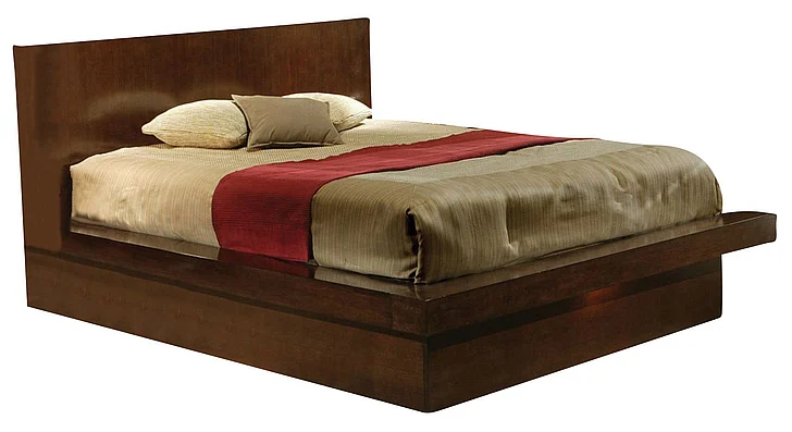 Coaster Jessica Queen Platform Bed in Cappuccino 200711Q