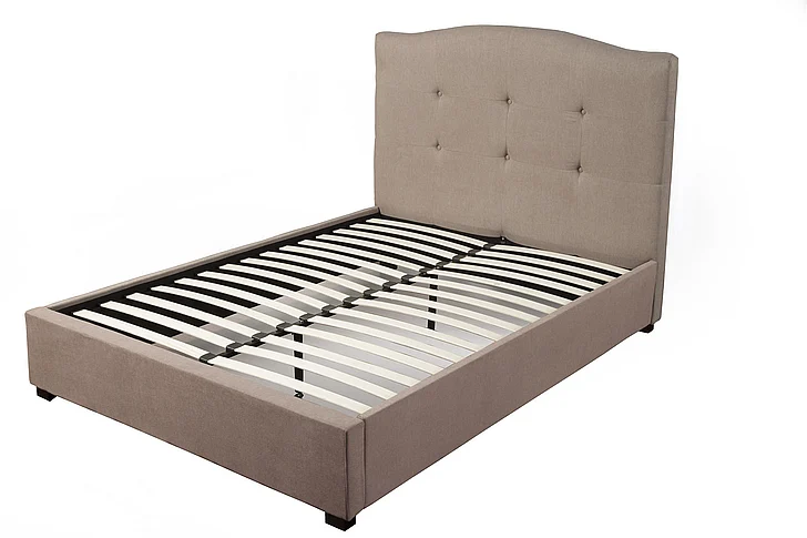 Alpine Furniture Amanda Queen Tufted Upholstered Bed in Haskett/Jute 1084Q