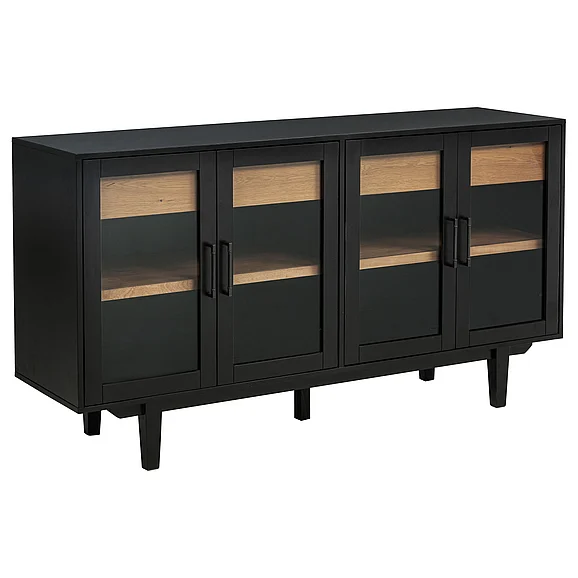 Coaster Middleton 4-Door Sideboard Server with Dual Drawers Black 108545BLK