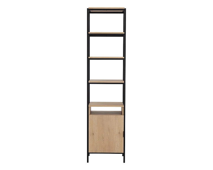 SUNPAN Ambrose Modular Bookcase - Small - Rustic Oak - Black 108793 CLOSEOUT
