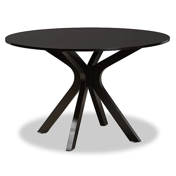 Baxton Studio Kenji Dark Brown 45-Inch-Wide Round Dining Table 10894