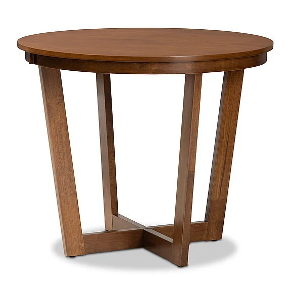 Baxton Studio Alayna Brown 35-Inch-Wide Round Dining Table 10897