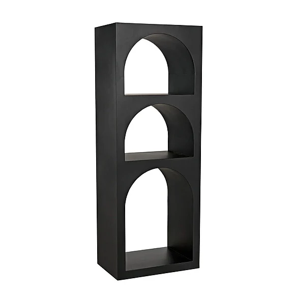 Noir Furniture Aqueduct Bookcase, A in Black Metal GBCS240MTB-A CLOSEOUT