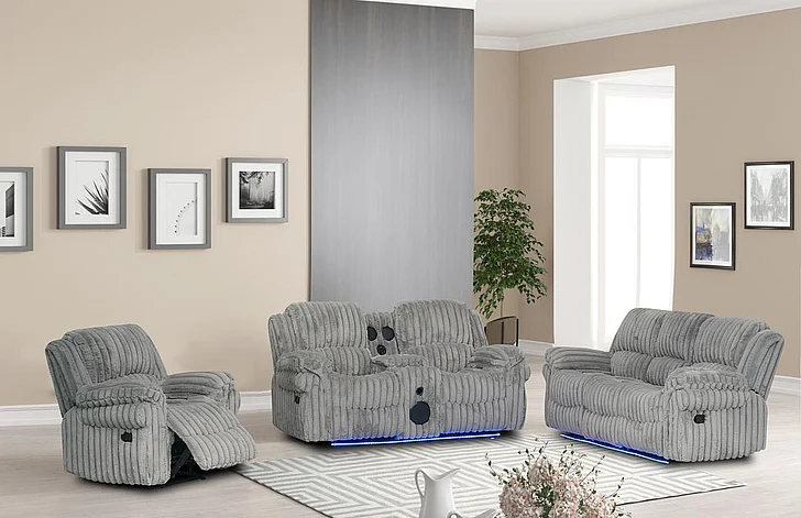 Massa Gallery Cesar 2pc Living Room Set in Grey