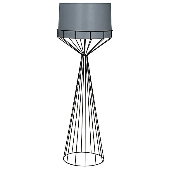 Noir Furniture Portal Floor Lamp, B in Black Steel LAMP720BMTB CLOSEOUT