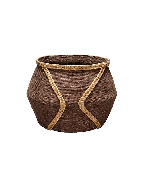 Jamie Young Python Seagrass Basket Brown 10PYTH-BADB