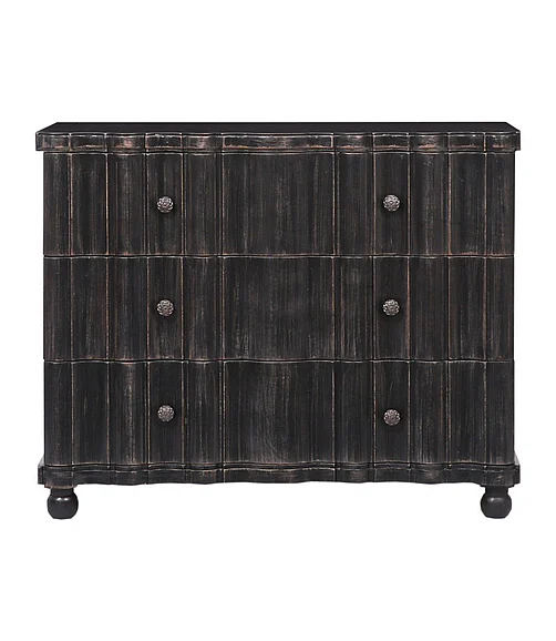 Coast by DK Elysian 3 Drawer Chest in Black Distress 11074