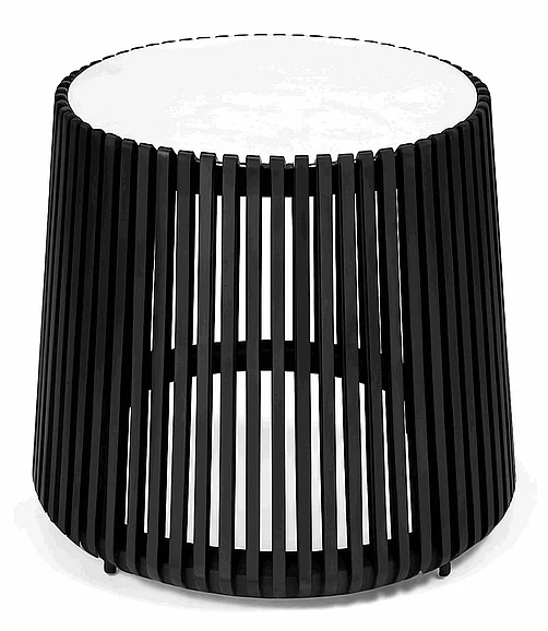 Coast by DK Balance Espresso End Table in Matte Black 11083