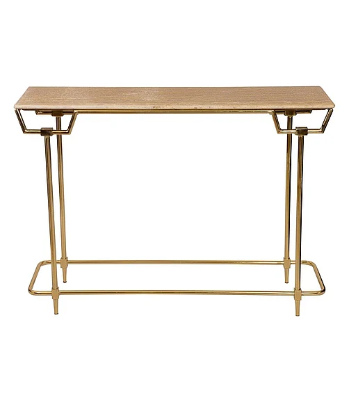 Coast by DK Paragon Console in Gold / Light Brown Marble 11115