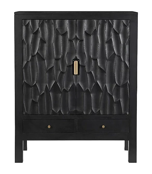 Coast by DK Arcadia W/D 2 Door 2 Drawer Cabinet in Charcoal Black 11135