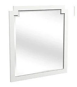 My Home Furnishings Whitehaven Beveled Landscape Mirror in Snow White 1115-202
