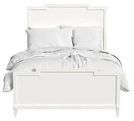 My Home Furnishings Whitehaven Queen Panel Bed in Snow White