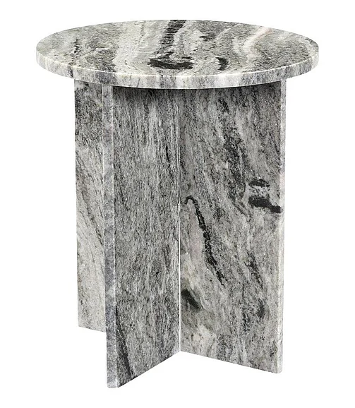 Coast by DK Harlequin Sand Brown Marble Side Table in Natural Marble 11171