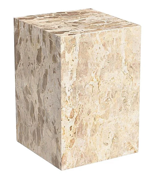 Coast by DK Terra Marble End Table in Natural Marble 11175