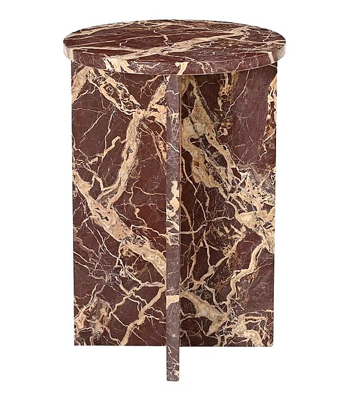 Coast by DK Spirit Red Marble Side Table in Natural Marble 11187