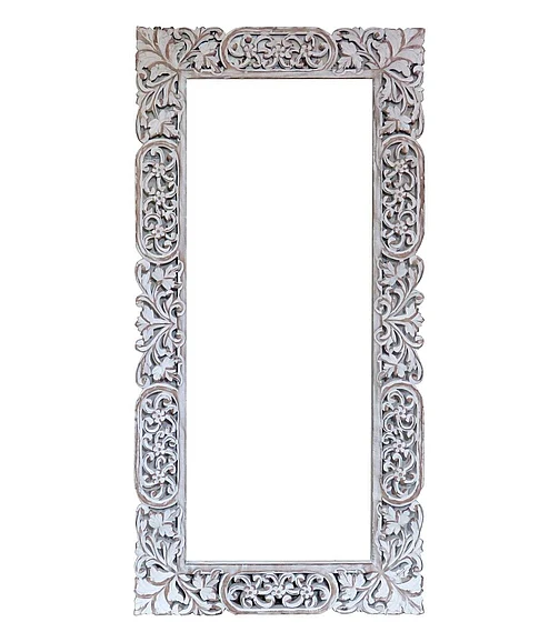 Coast by DK Rectangle Heritage Mirror Frame in White Antique 11252