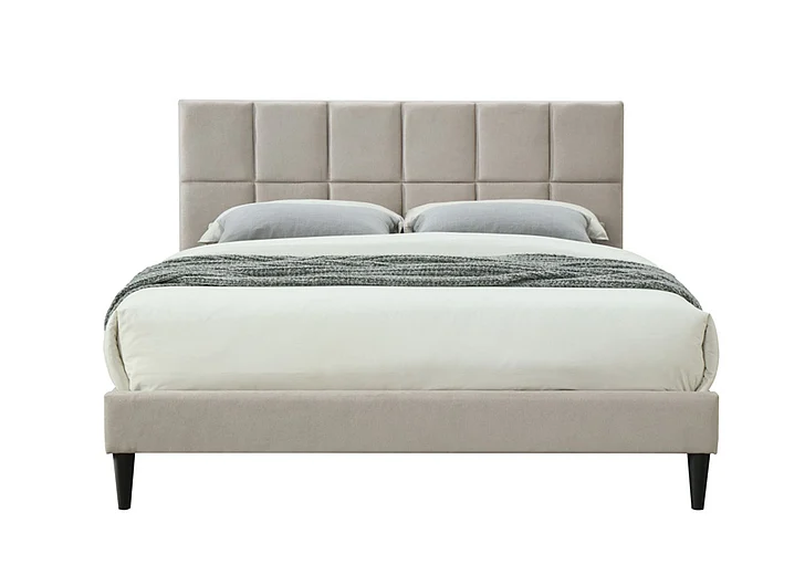 Emma Mason Signature Forestline Upholstered King Bed in a Box in White