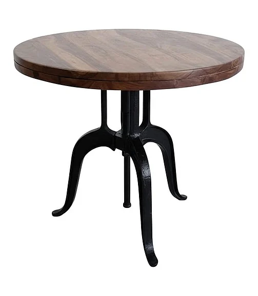 Coast by DK Forge Round Crank Table in Sierra/ Black Powdercoat 11380