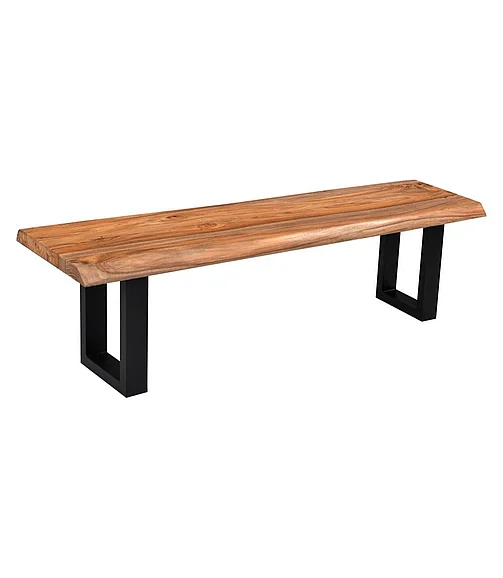 Coast by DK Harper Praire Dining Bench in Brownstone & Black Powder Coat 11385
