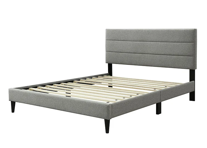Emma Mason Signature Cindy Upholstered Queen Bed in a Box in Gray