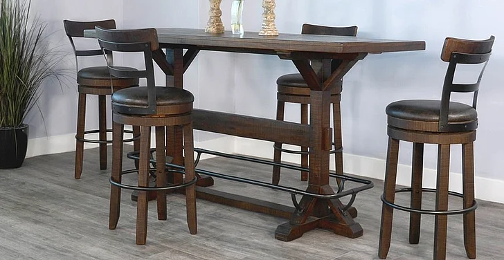 Sunny Designs Homestead 5pcs Dining Room Set in Tobacco Leaf
