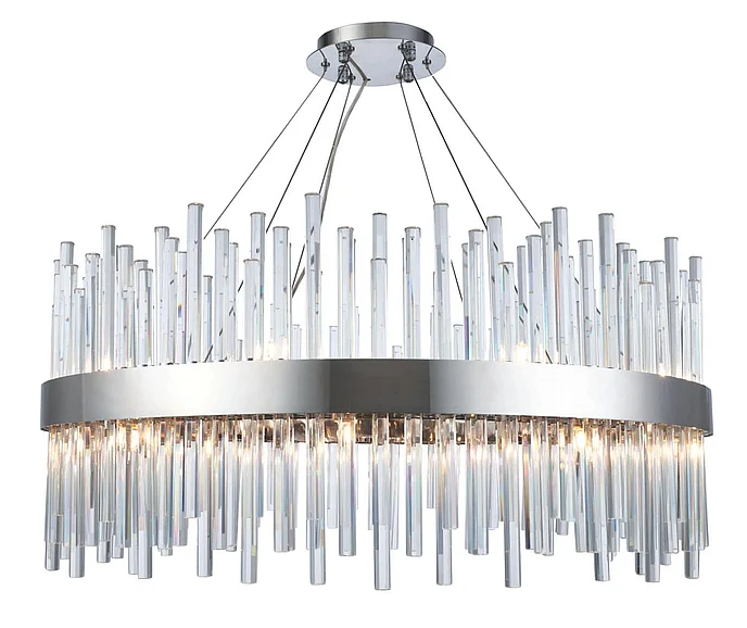 Elegant Dallas 18 Light Chrome Chandelier Clear Royal Cut Crystal 3000D32C