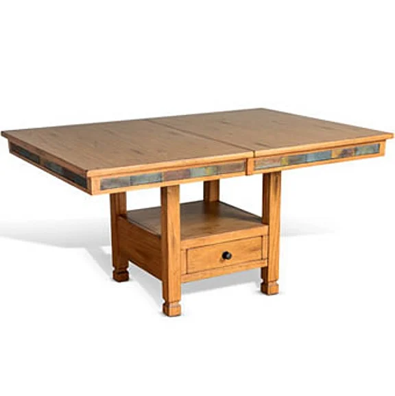 Sunny Designs Sedona Dual Height Butterfly Leaf Dining Table in Rustic Oak 1177RO2