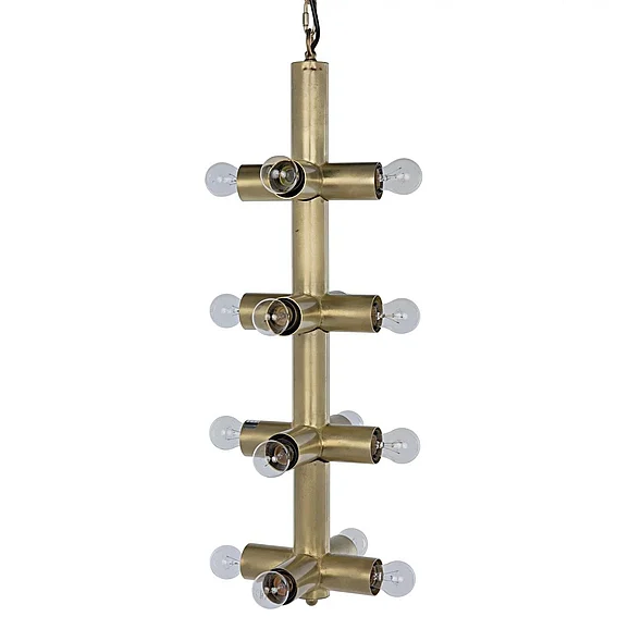 Noir Furniture Axe Chandelier in Metal with Brass LAMP708MB CLOSEOUT