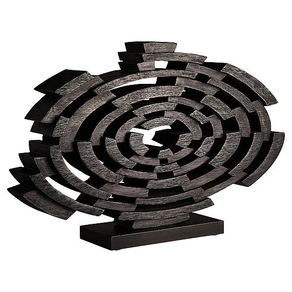 Cyan Design Vortex Sculpture | Dark Walnut - Small 12023