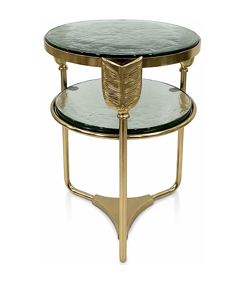 Coast by DK Halo Leaf Table in Gold 12101