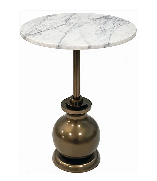 Coast by DK Jasper Vase Base Shape Side Table in Dark Gold 12119