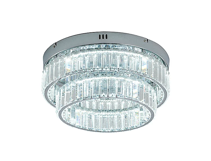 Bethel Two Tier Brass Frame Flush Mount GL450FM15CH