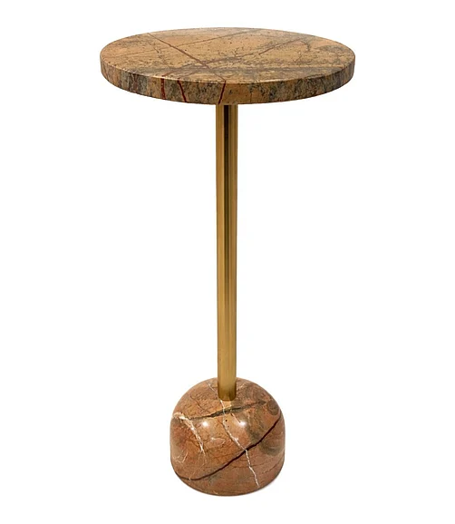 Coast by DK Quincy Brown Forest Drink Table in Gold 12122