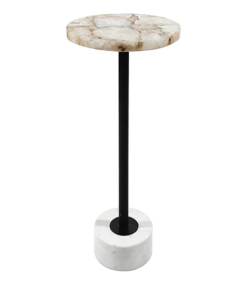 Coast by DK Vale Agate Top Drink Table in Black 12124