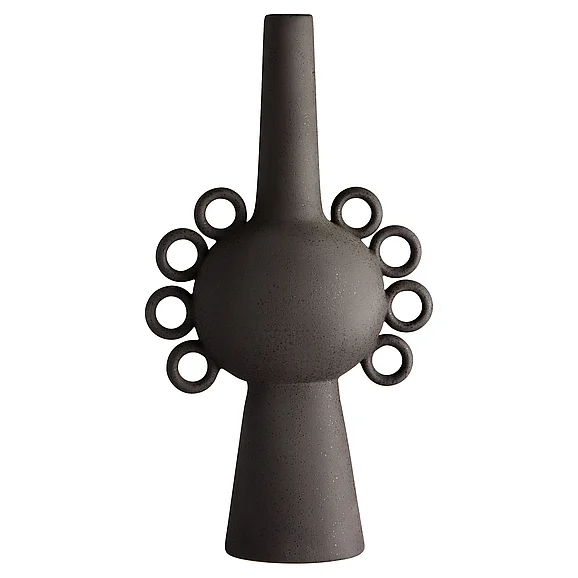 Cyan Design Ringlets Vase | Black - Small 12127