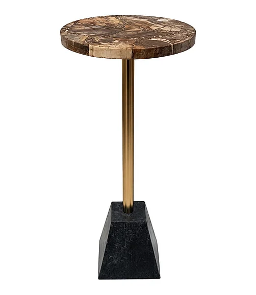 Coast by DK Spire Rust Drink Table in Gold 12129