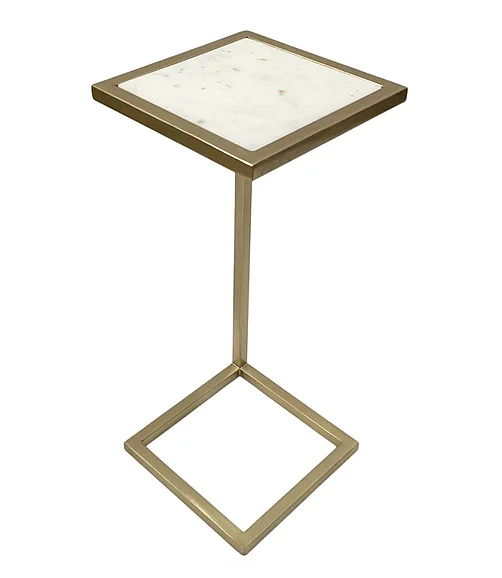 Coast by DK Hollin 24" Square Shape Accent Table in Gold 12132