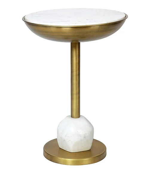 Coast by DK Emory Side Table in Brass Antique 12142