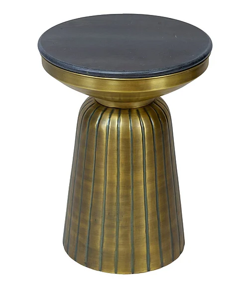 Coast by DK Delmar Side Table in Brass Antique 12148