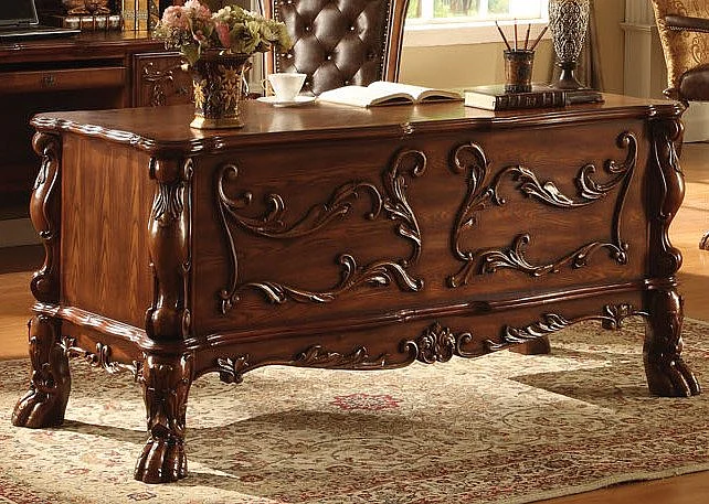 Acme Dresden Traditional Office Desk in Cherry Oak 12169