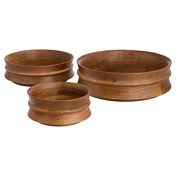 Cyan Design Madison Bowls in Walnut - 3pc Set 12169