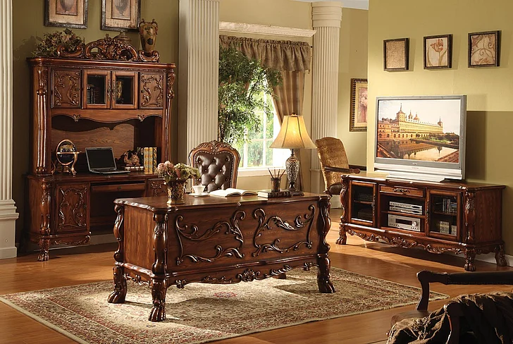 Acme Dresden Office Desk and Bookcase Set