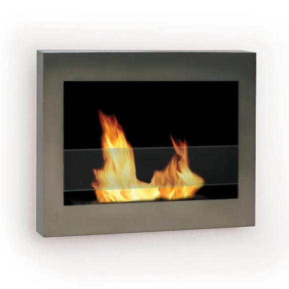 Anywhere Fireplace Soho Wall Mount Fireplace in Stainless Steel